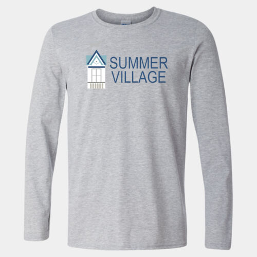  - Softstyle® Long Sleeve T-Shirt with Full Color boat on back Thumbnail