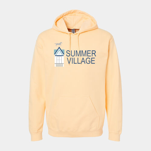  - Softstyle® Hooded Sweatshirt with Wave in White on back Thumbnail