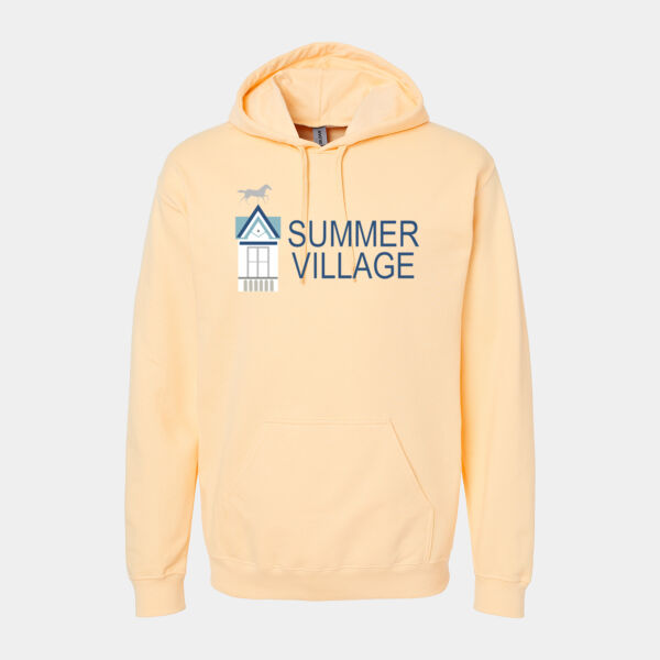  - Softstyle® Hooded Sweatshirt with Wave in White on back Thumbnail