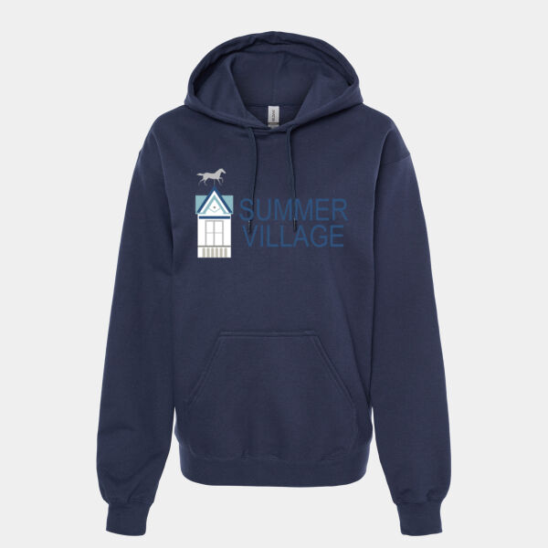  - Softstyle® Hooded Sweatshirt with Sun design in White Thumbnail