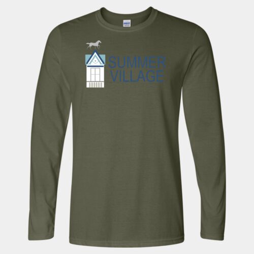  - Softstyle® Long Sleeve T-Shirt with Sun design in full color Thumbnail