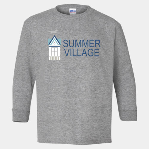   - Heavy Cotton™ Youth Long Sleeve T-Shirt with White Boat on back Thumbnail