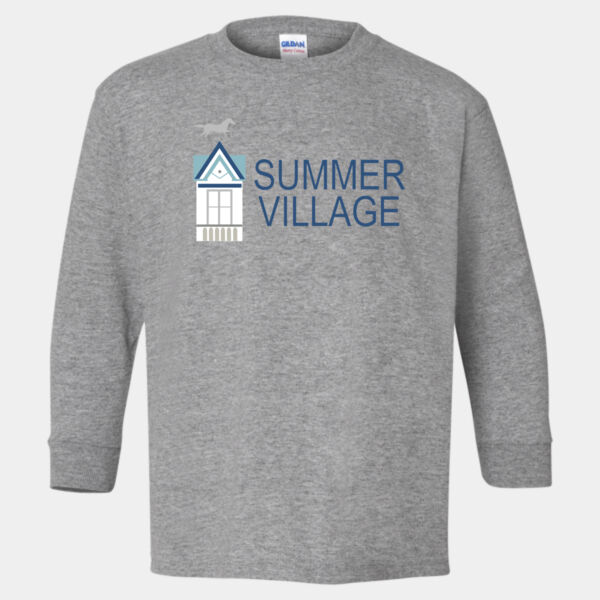   - Heavy Cotton™ Youth Long Sleeve T-Shirt with White Boat on back Thumbnail