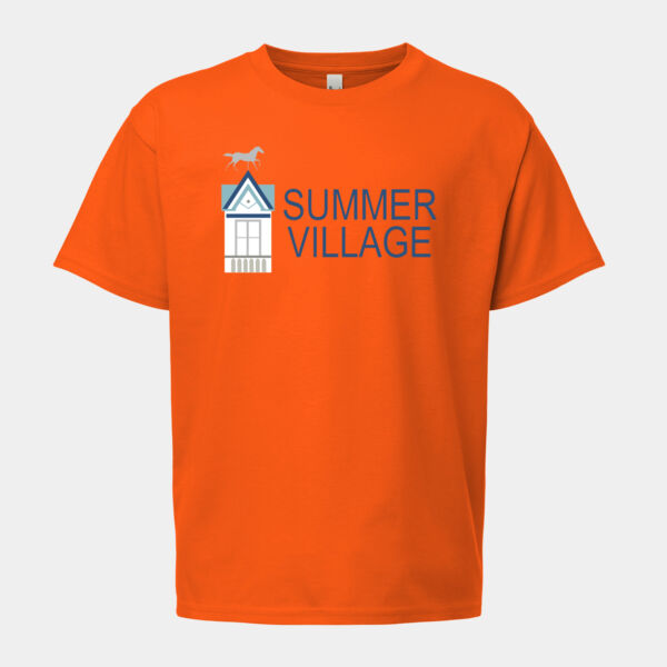   - Softstyle® Youth T-Shirt with Sun Design in Full Color on Back Thumbnail